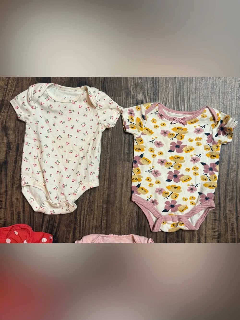 6-9 Months Baby Girls Bodysuits Short Sleeved  Carter’s Disney Minnie Mouse